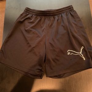 puma black basketball shorts adjustable waist (drawstrings inside)